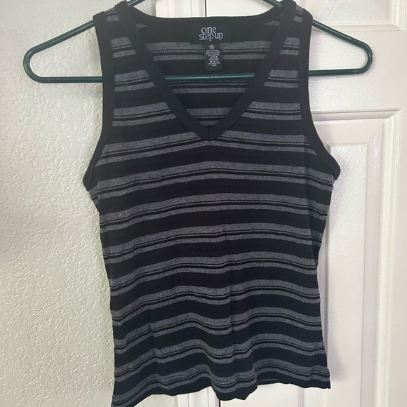 Y2K striped V-neck‎ tank - Picture 1 of 6